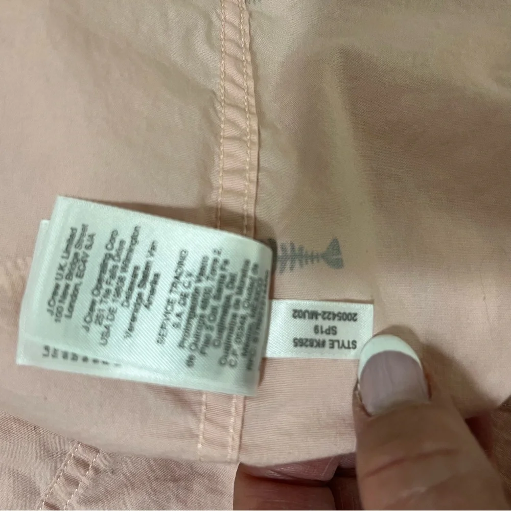 J. Crew Mercantile Flex Fish Bones Blush Shirt Size Medium